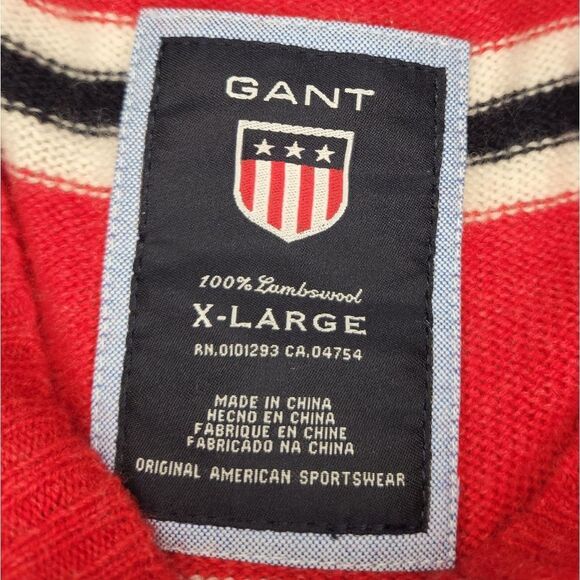 Gant Men's Polo Stripe Knit Sweater - Picture 7 of 9